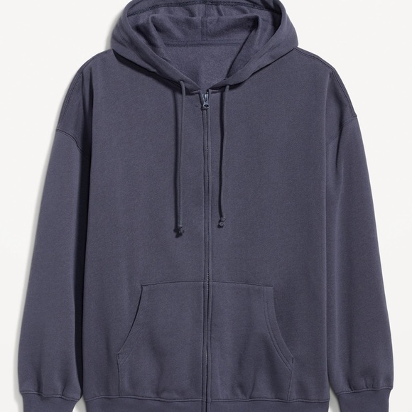NWT OLD NAVY Oversized Full-Zip Hoodie Color: Volcanic Glass SIZE LARGE - Picture 1 of 9